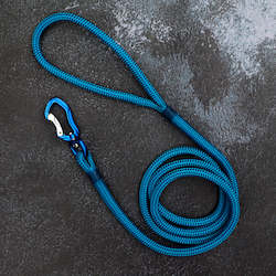 Handcrafted Leads: Blue Rope Leash