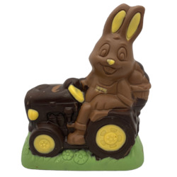 Bunny on a tractor