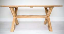X Leg Rectangle Solid Teak Table (2200mm)