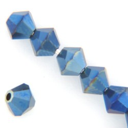 Swarovski Crystal Metallic Blue 2x 5301-4mm x20