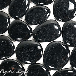 China, glassware and earthenware wholesaling: Black Tourmaline Flatstone