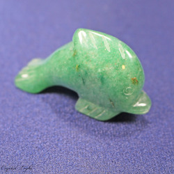China, glassware and earthenware wholesaling: Green Aventurine Dolphin