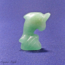 China, glassware and earthenware wholesaling: Green Aventurine Dolphin Small