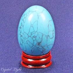 China, glassware and earthenware wholesaling: Blue Howlite Egg