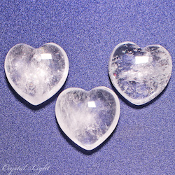China, glassware and earthenware wholesaling: Clear Quartz Heart