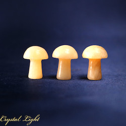 China, glassware and earthenware wholesaling: Orange Calcite Mini Mushroom