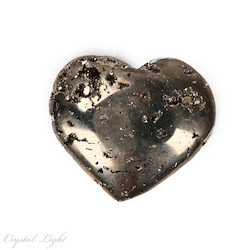 Pyrite Polished Heart