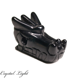 China, glassware and earthenware wholesaling: Obsidian Dragon Head Small