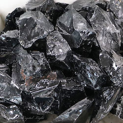China, glassware and earthenware wholesaling: Black Obsidian Rough /1kg