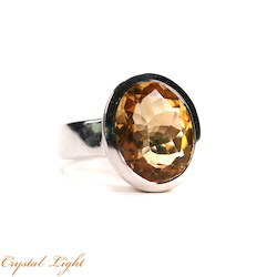 China, glassware and earthenware wholesaling: Citrine Faceted Ring