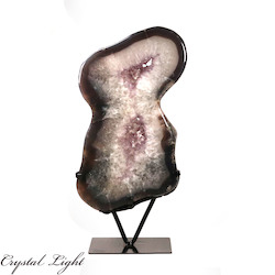 China, glassware and earthenware wholesaling: Amethyst Slice on Custom Stand