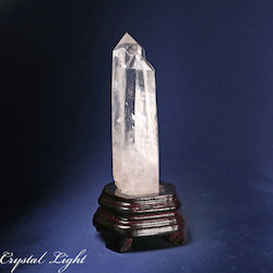 China, glassware and earthenware wholesaling: Clear Quartz Point on Stand