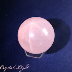China, glassware and earthenware wholesaling: Rose Quartz "Star" Sphere 45mm