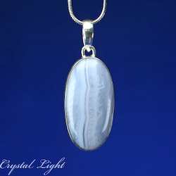 China, glassware and earthenware wholesaling: Blue Lace Agate Oval Pendant