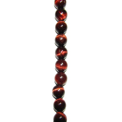 China, glassware and earthenware wholesaling: Red Tigers Eye 8 mm Round Beads