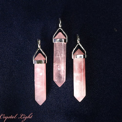 China, glassware and earthenware wholesaling: Rose Quartz DT Pendant Sterling Silver