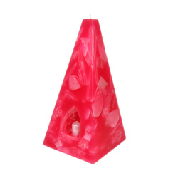 China, glassware and earthenware wholesaling: Pyramid Candle Rose Quartz Med