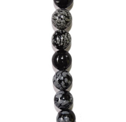 China, glassware and earthenware wholesaling: Snowflake Obsidian 8mm Round Beads