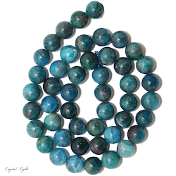 China, glassware and earthenware wholesaling: Blue Apatite 8mm Round Beads