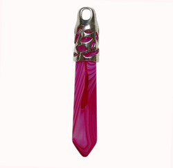 China, glassware and earthenware wholesaling: Pink Agate Long Pendant