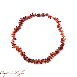 Amber Teething Necklace - Cherry