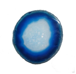 China, glassware and earthenware wholesaling: Blue Agate Slice Medium