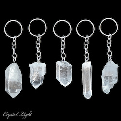China, glassware and earthenware wholesaling: Clear Quartz Point Keychain