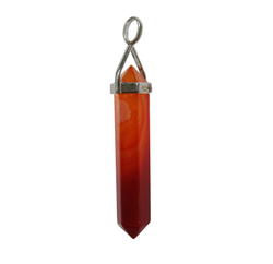 China, glassware and earthenware wholesaling: Orange Agate DT Pendant Sterling Silver