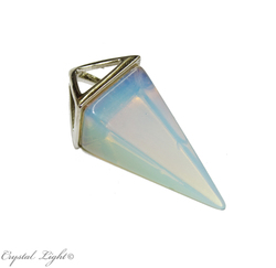 China, glassware and earthenware wholesaling: Opalite Pyramid Pendant