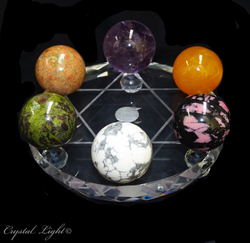 China, glassware and earthenware wholesaling: Hexagram Sphere Stand Med