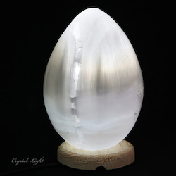 China, glassware and earthenware wholesaling: Selenite Egg Lamp and Stand