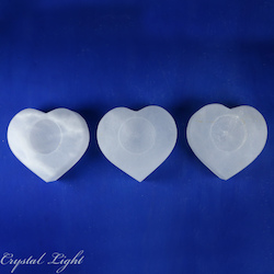China, glassware and earthenware wholesaling: Selenite Heart Candle Holder