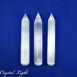 China, glassware and earthenware wholesaling: Selenite Point Wand Thick