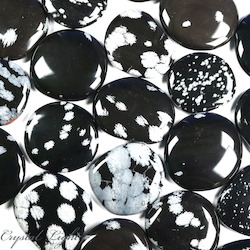 China, glassware and earthenware wholesaling: Snowflake Obsidian Flatstone