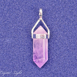 China, glassware and earthenware wholesaling: Amethyst DT Short Pendant Sterling Silver