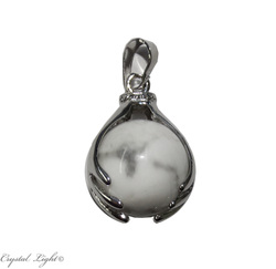 Hand and Howlite Sphere Pendant