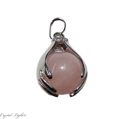 China, glassware and earthenware wholesaling: Hand and Rose Quartz Sphere Pendant