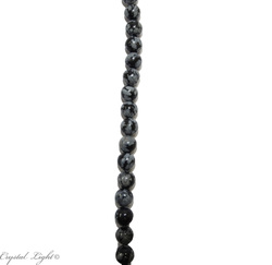 China, glassware and earthenware wholesaling: Snowflake Obsidian 6mm Round Beads