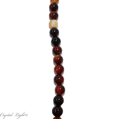 China, glassware and earthenware wholesaling: Orange and Black Agate 8mm Round Beads