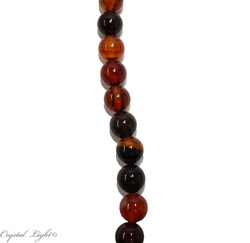 Orange and Black Agate Mixed 10mm Round Beads