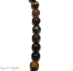 China, glassware and earthenware wholesaling: Mixed Tigers Eye 12mm Round Beads