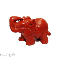 China, glassware and earthenware wholesaling: Red Jasper Elephant Small