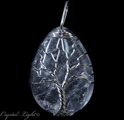 China, glassware and earthenware wholesaling: Clear Quartz Tree of life Wirewrap Pendant