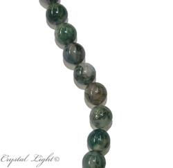Moss Agate 10mm Round Beads
