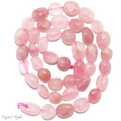 China, glassware and earthenware wholesaling: Rose Quartz Tumble Beads