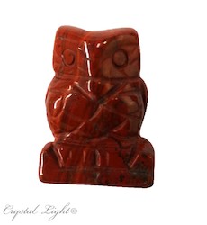 China, glassware and earthenware wholesaling: Red Jasper Owl Large