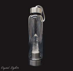 Clear Quartz Point Crystal Bottle