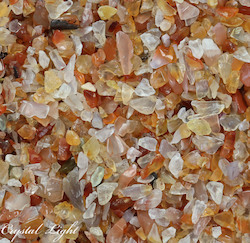 China, glassware and earthenware wholesaling: Carnelian Small Chips / 250g