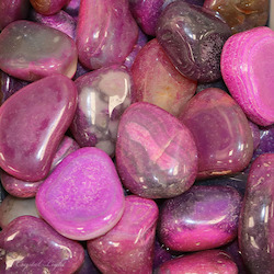 China, glassware and earthenware wholesaling: Pink Dyed Agate Tumble 40-50mm/250g