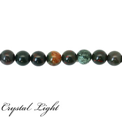 China, glassware and earthenware wholesaling: Bloodstone 8mm Beads
